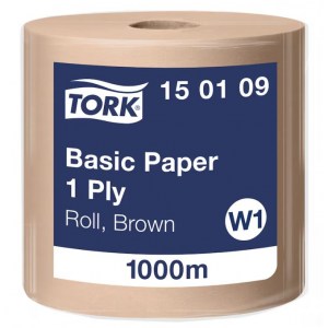 Czyściwo Tork papierowe do podstawowych zadań, brązowe makulatura, 1w 1000 m, system W1