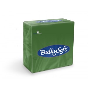 Serwetki papierowe BulkySoft dwuwarstwowe 33x33, składane 1/4  kolor zielony A'100
