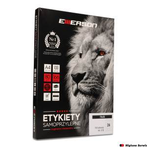 Etykiety A4 70x35mm (100) białe 018 EMERSON eta4070x035w