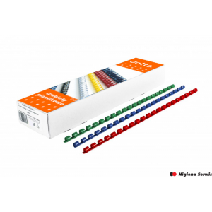 Grzbiety do bindowania DOTTS 10 mm czarne, opakowanie 100 szt.