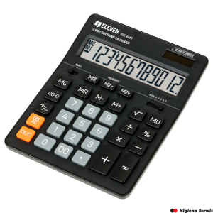 Eleven Kalkulator biurowy  SDC-444S, 12-cyfrowy, 199x153mm, czarny