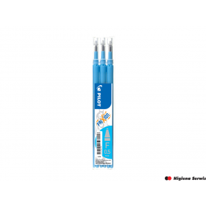 Wkład FRIXION BALL/CLICKER 0.5 lazurowy, jasnoniebieski PIBLS-FR5-LB-S3-E PILOT opakowanie 3szt.