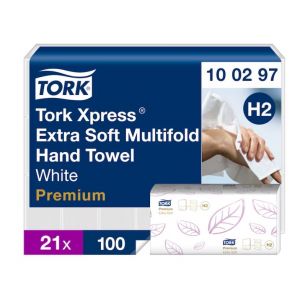 Ręcznik papierowy Tork Xpress 4 panelowy Premium biały celuloza 2w  2100 ( 21x100) system H2