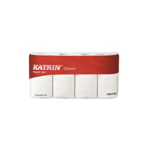 Papier toaletowy Katrin Classic, 2 warstwy, kolor biały, makulatura, długość 23m, 56 rolek/op.