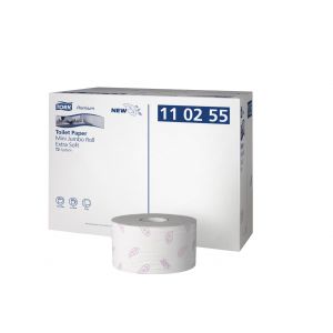 Papier toaletowy Tork mini jumbo ekstramiękki, biały, mix, 3w 120m, 12 rolek/op, system T2