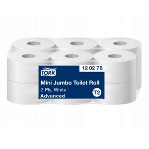 Papier toaletowy Tork Universal jumbo, 2 warstwy, biały, makulatura, 170m. 12 rolek/op. system  T2