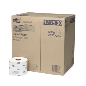 Papier toaletowy Tork Advanced compact, 2 warstwy,  kolor biały, celuloza z makulaturą, 100m. 27szt/op, system T6