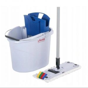Vileda Professional UltraSpeed Mini Starter Kit zestaw do sprzątania w kolorze szaro-niebieskim o pojemności 10 L