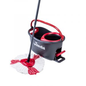 Vileda Mop obrotowy Turbo - zestaw mop obrotowy + drążek + wiadro z wyciskarką Easy Wring & Clean