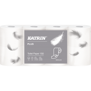 Papier toaletowy Katrin 3w, długość 17,5m, kolor biały, celuloza, opakowanie a'56 rolek