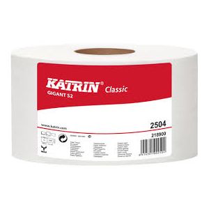 Papier toaletowy jumbo Katrin, 2w, kolor biały, makulatura, długość roli 150m