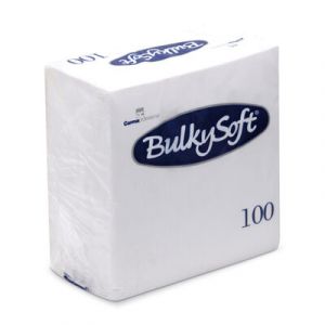 Serwetki papierowe BulkySoft dwuwarstwowe 30x30 składane 1/4, kolor biały A'100