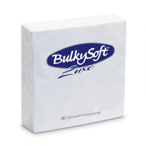 Serwetki papierowe BulkySoft trzywarstwowe 40x40 składane 1/4 kolor biały A'40 LUXE punta-punta