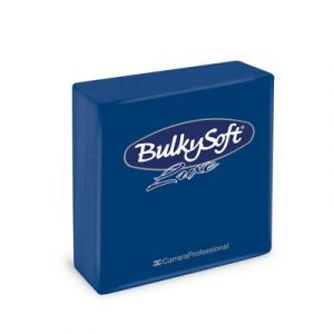 Serwetki papierowe BulkySoft trzywarstwowe 40x40 składane 1/4 kolor niebieski A'40 LUXE punta-punta