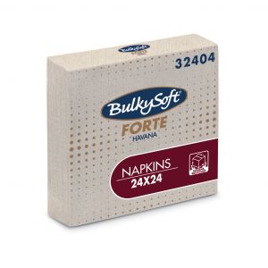 Serwetki papierowe BulkySoft  Havana Forte 2 warstwy, 24x24, składane 1/4, kolor naturalny,  A'100 