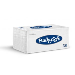 Serwetki papierowe BulkySoft dwuwarstwowe 33x33 składane 1/8, kolor biały.
