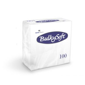 Serwetki papierowe BulkySoft dwuwarstwowe 40x40 składane 1/4 kolor biały A'100