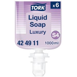 Mydło w płynie Tork luksusowe 1l, system S4 Premium liliowe, zapach - mieszanka magnolii, orchidei i frezji