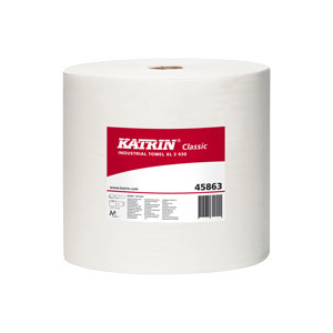 Czyściwo papierowe Katrin Classix XL, 2 warstwy, kolor biały, makulatura, długość 260m, 2 rolki/op