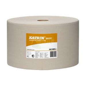Czyściwo papierowe Katrin Basic L 1200, 1 warstwa, kolor naturalny, makulatura, długość rolki 1400m. 1 rolka/op