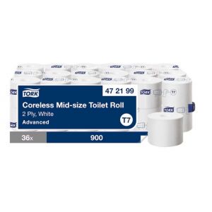 Tork Mid-size papier toaletowy naturalny bez gilzy, 2w, system T7.