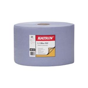 Czyściwo papierowe Katrin Classic L3 Blue, 3 warstwy, kolor niebieski, celuloza, długość 190m, 2 rolki/op