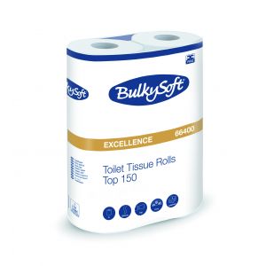 Papier toaletowy BulkySoft Excellence, 4 warstwy, kolor biały, celuloza, długość 20m, 6 roleki/op