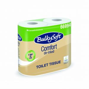 Papier toaletowy BulkySoft Comfort De-inked, 2 warstwy, kolor biały, celuloza z recyklingu, długość 52,5m, 40 rolek/op.