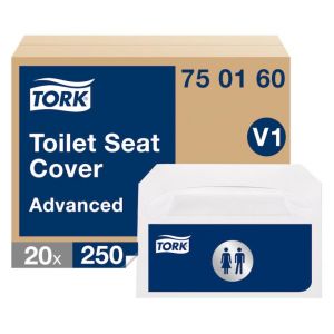 Nakładki sedesowe Tork Advanced, papierowe, białe 250 szt. system V1