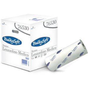 Podkład medyczny BulkySoft Premium, 2 warstwy, kolor biały, celuloza, wymiar 50cmx46m, 9 rolek/op