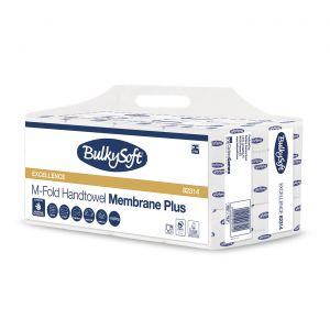 Ręcznik papierowy BulkySoft składany Luxury MEMBRANE PLUS typu M-Fold 4 panelowy, 3 warstwy, kolor biały, celuloza, 1440  szt/op.