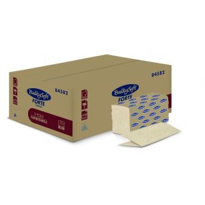 Ręcznik papierowy BulkySoft Havana Forte składany typu V-Fold (ZZ), 2 warstwy, 24x21 cm, kolor naturalny, recykling z kartonów, 4000 szt./op.