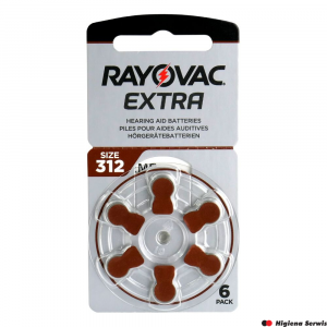 Baterie do aparatów słuchowych (6szt.) RAYOVAC Extra Advanced 312