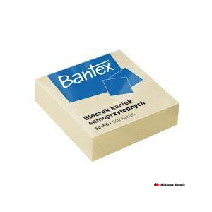 Bloczek mini samoprzylepne 50x50mm, 240 kartek, żółty BANTEX 400086400