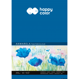 Blok akwarelowy, ART, A3, 10 ark, 250g, Happy Color HA 3725 3040-A10