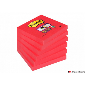 Bloczki 3M POST-IT 76x76mm różowe Super Sticky 6x90kartek 70005198125