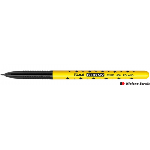 Długopis w gwiazdki SUNNY z końcówką 0,7mm, czarny TO-050 Toma