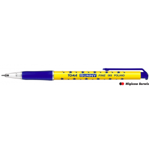 Długopis w gwiazdki AUTOMAT SUNNY z końcówką 0,7mm,  niebieski TO-060 Toma