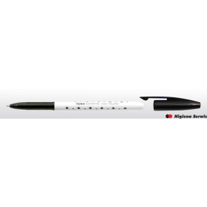 Długopis w gwiazdki SUPERFINE z supercienką końcówką, 0,5mm czarny TO-059 Toma