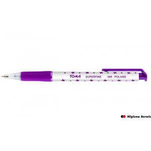 Długopis AUTOMAT SUPERFINE z supercienką końcówką, 0,5mm fioletowy TO-069 Toma