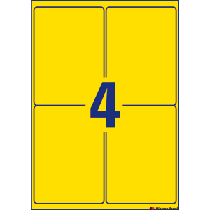 Etykiety Heavy Duty L6127-20 99,1 x 139 20 ark. żółte, poliestrowe, Avery Zweckform