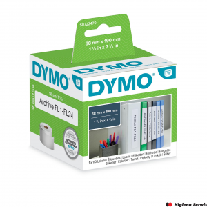 Etykiety DYMO na segregatory, 190 x 38 mm małe (białe) S0722470