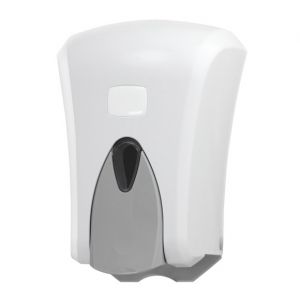 Dozownik do mydła pianowego 1L, wewnątrz pojemnik do uzupełniania mydła, kolor biały, tworzywo ABS