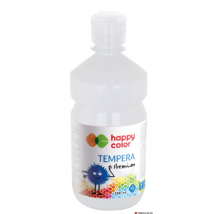 Farba tempera Premium 500ml, biały, Happy Color HA 3310 0500-0
