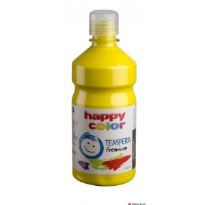 Farba tempera Premium 500ml, żółty, Happy Color HA 3310 0500-1