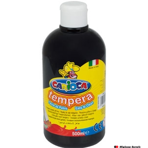 Farba tempera 500 ml, czarna CARIOCA 170-2358/170-2649