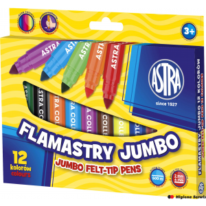 Flamastry Astra jumbo 12 kolorów, 314110001