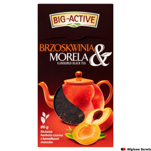 Herbata BIG-ACTIVE brzoskwinia i morela 80g liściasta czarna