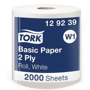 Czyściwo Tork Basic papierowe wielozadaniowe, białe  makulatura, 2w 680m, system W1