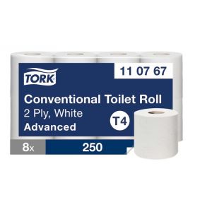 Papier toaletowy Tork Advanced. 2 warstwy, kolor biały, makulatura, 30m. 64 rolek/op, system T4